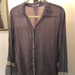 JOHNNY WAS Silk Button Down